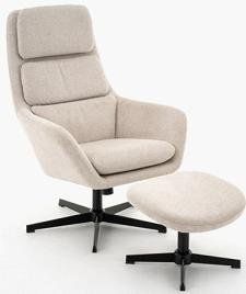 Fauteuil en hocker Noa